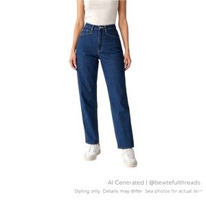 Vintage Rue Royal High Rise Mom Jeans Dark Indigo 30W US 8-10 90s Denim